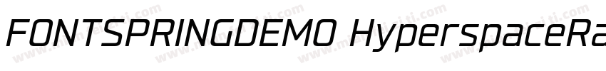 FONTSPRINGDEMO HyperspaceRaceLightB字体转换